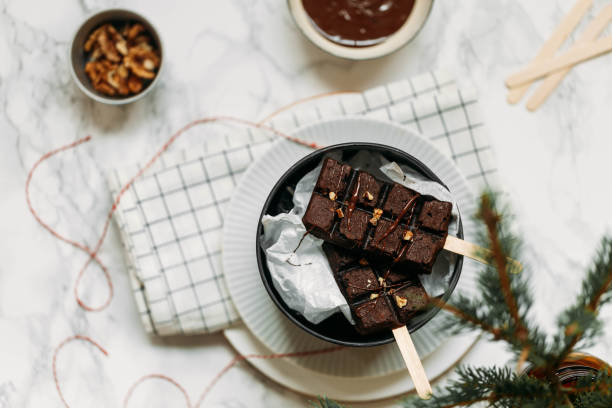 istock Chocolate Brownie in Ice Cream mold 1070615574