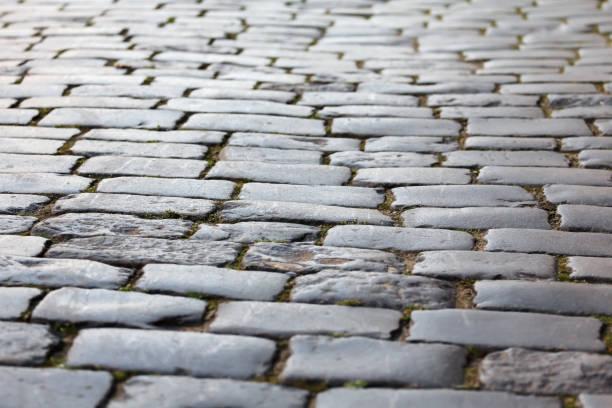 istock Paved road at city street 1070619248