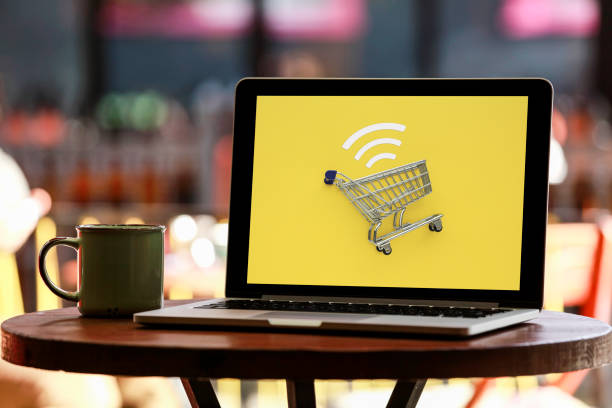 istock Internet shopping with laptop 1070619784