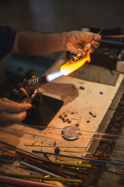 istock Manual manufacture of glass 1070624928