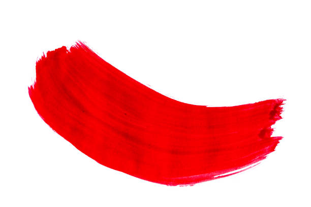 istock red watercolor brushstroke pattern isolated on white background 1070627144
