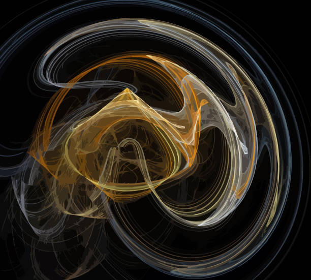 istock image of one Digital Fractal on Black Color 1070637412