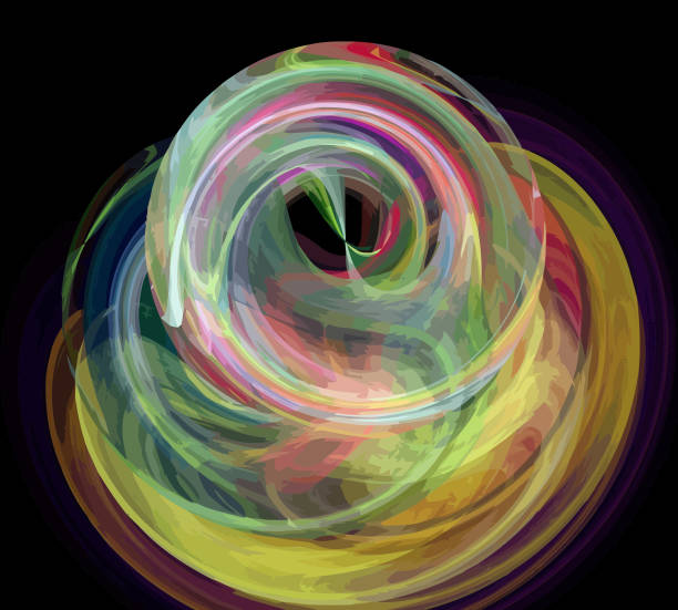istock image of one Digital Fractal on Black Color 1070638800