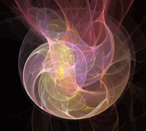 istock image of one Digital Fractal on Black Color 1070639982