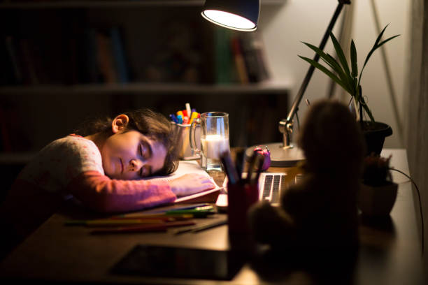 istock Lazy student girl at home 1070645000