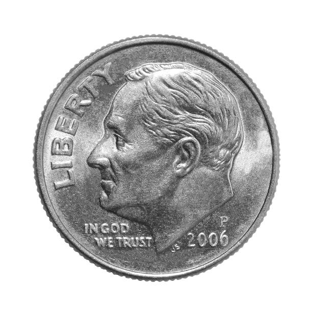 istock American one dime coin (10 cents) isolated on white background 1070654430