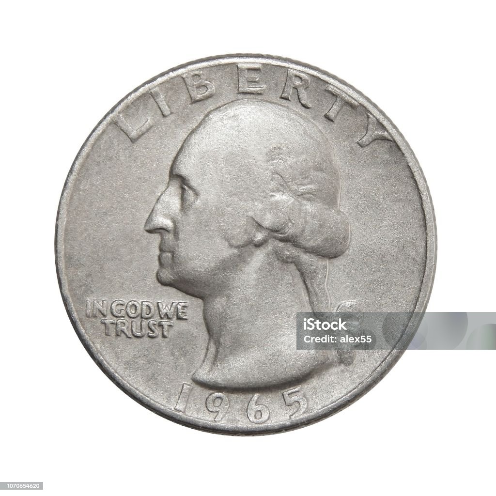 เหรียญของอเมริกาไตรมาสดอลลาร์บนพื้นหลังสีขาวแยก ภาพสต็อก -  ดาวน์โหลดรูปภาพตอนนี้ - เหรียญ 25 เซนต์ - เหรียญสหรัฐ, สหรัฐอเมริกา,  พื้นหลังสีขาว - Istock