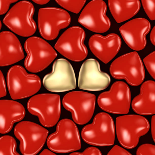 istock 3D rendering background of hearts 1070674070