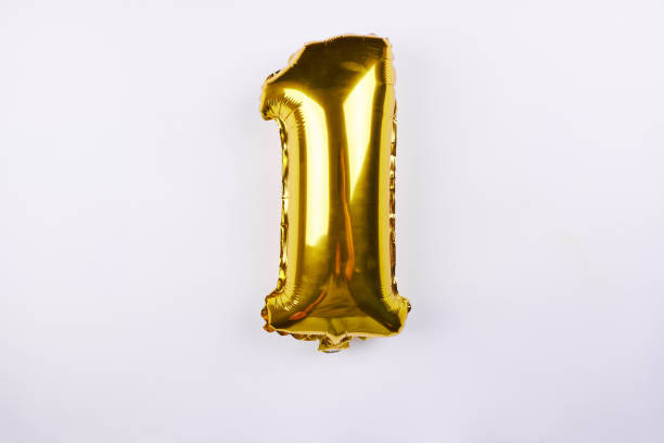 istock Golden number 1 balloon 1070686344