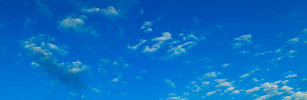 istock Panoramic photograph of blue sky with clouds 1070694220