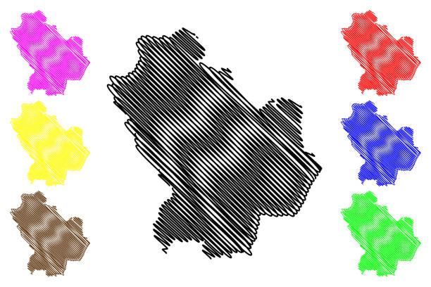 Basilicata map vector Basilicata (Autonomous region of Italy) map vector illustration, scribble sketch Basilicata map slovak language stock illustrations