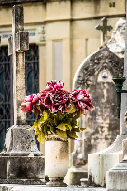 istock flowers at an old cemetery 1070699124