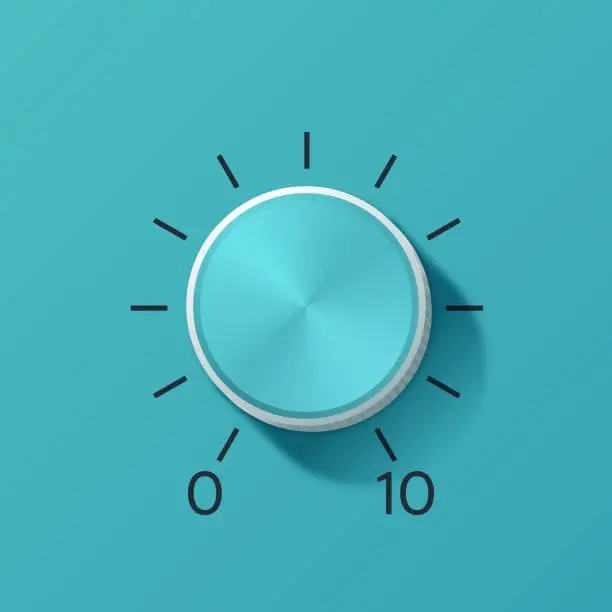 Vector illustration of Control Knob or Dial