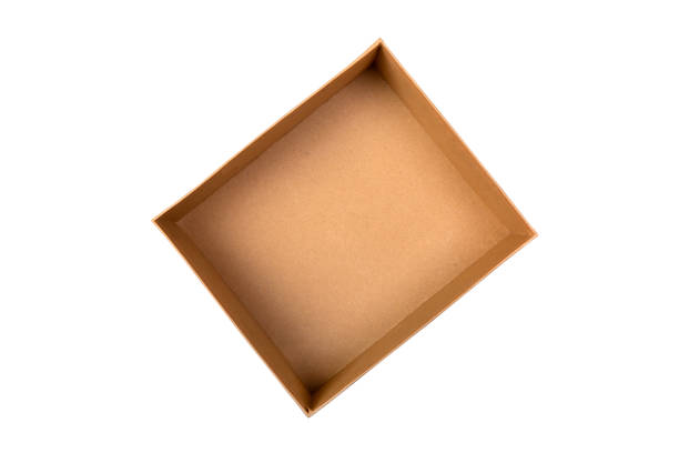 istock Open Cardboard box isolated on white background. top view 1070707352
