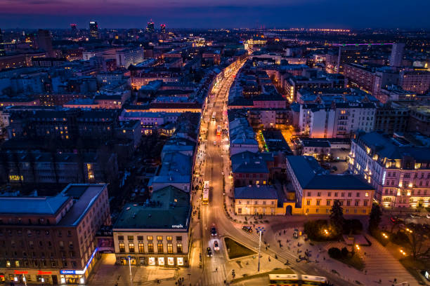 istock General Charles de Gaulle's Warsaw Roundabout at Dusk 1070709936