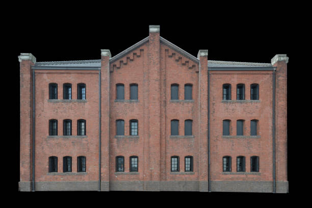 istock Yokohama Red Brick Warehouse on Black 1070710174