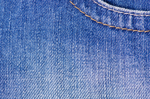 Blue Jeans Material Fabric Texture Fashion Seam Fittings Macro Stock ...