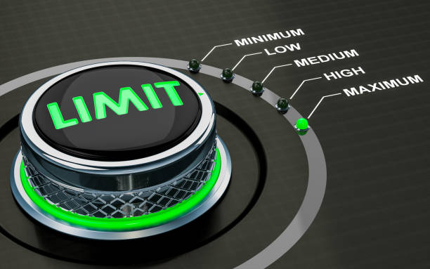 istock Limit knob, highest level of limits. 3D rendering 1070715786