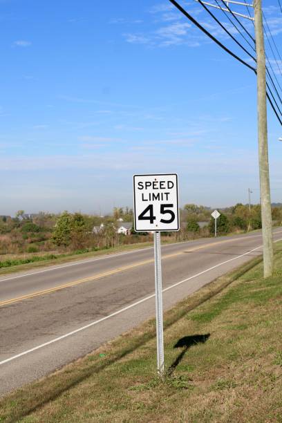 istock Speed Limit Sign on Roadside 1070716136