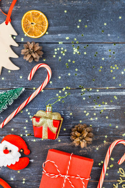 istock New Year or Christmas decoration flat lay 1070718232