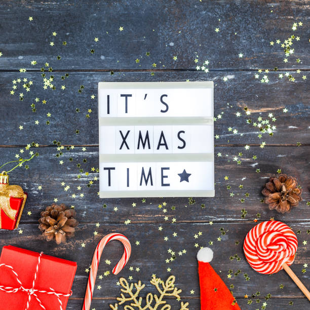 istock New Year or Christmas decoration flat lay 1070718300