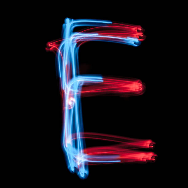 istock Letter E of the alphabet made from neon signs 1070722162