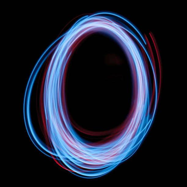 istock The neon number 0, blue light image 1070722176