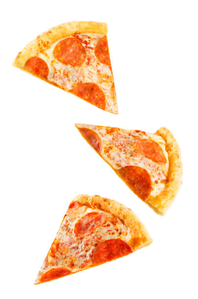 istock Pizza with pepperoni, tomato sauce and cheese isolated 1070726552