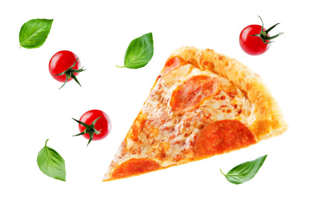istock Pizza with pepperoni, tomato sauce and cheese isolated 1070726604
