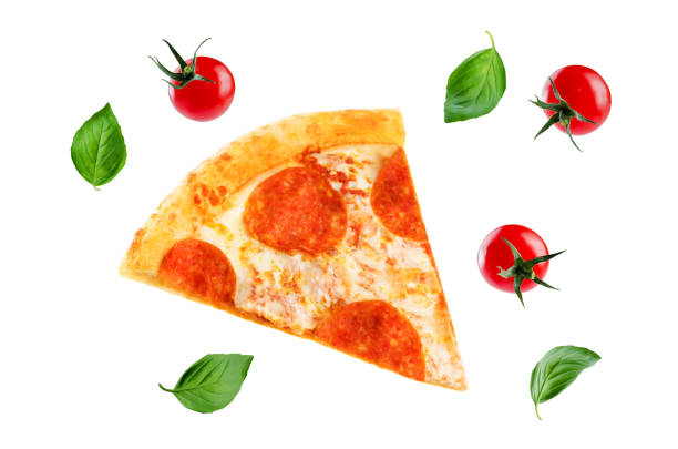 istock Pizza with pepperoni, tomato sauce and cheese isolated 1070726626