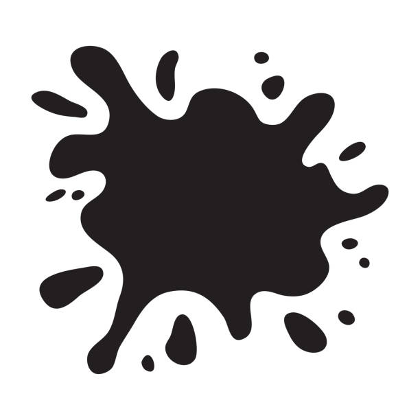 ilustrações, clipart, desenhos animados e ícones de respingo preto isolado no fundo branco. ilustração vetorial - comb abstract black clean