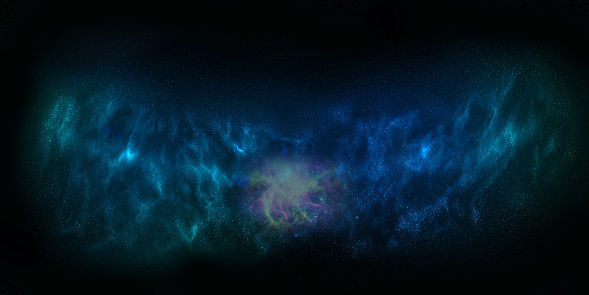 Digitally generated space nebula