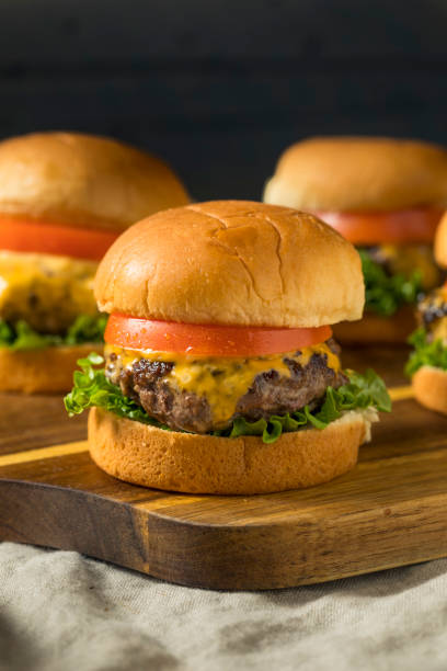 istock Homemade Cheeseburger Sliders with Tomato 1070736006