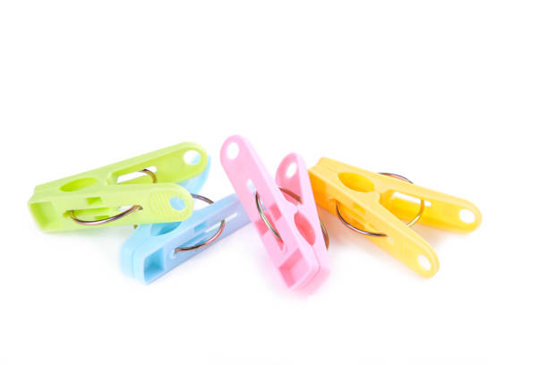 istock Colorful clothes pin isolated on white background 1070737900