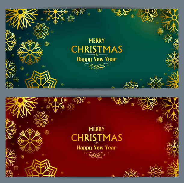 weihnachtskarte - christmas gold green backgrounds stock-grafiken, -clipart, -cartoons und -symbole