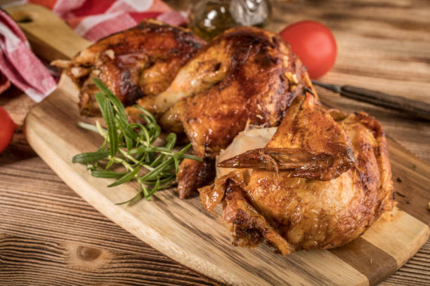 istock Pieces of roasted chicken. 1070750984