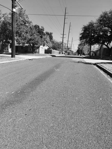istock Small, Rural American Town, in Black & White 1070753698