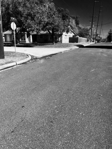 istock Small, Rural American Town, in Black & White 1070753708