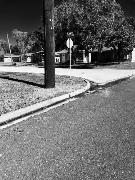 istock Small, Rural American Town, in Black & White 1070753734