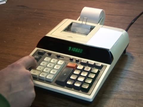 Calculator with Printer Roll