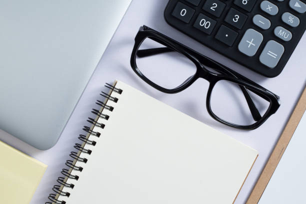 istock Office desk table with laptop and supplies 1070758216