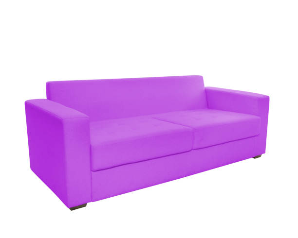 istock Three seats cozy color fabric sofa isolated on white background 1070769010