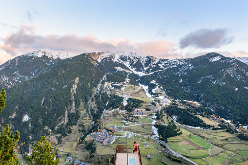 View Pointin Andorra . Mirador Roc del Quer, Canillo. Andorra