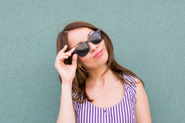 istock Gorgeous girl in striped outfit 1070777232