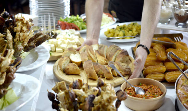 istock various catering food, table and food decoration 1070800476