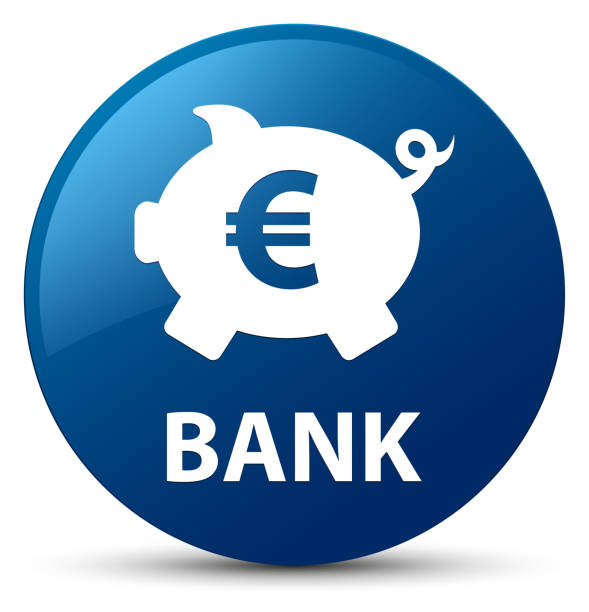 illustrations, cliparts, dessins animés et icônes de banque (symbole de l’euro zone piggy) bleue rond bouton - piggy bank currency savings finance