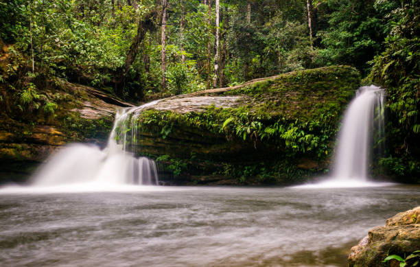 Smallwaterfall at Fin del Mundo Waterfall in Mocoa, Colombia stock photo