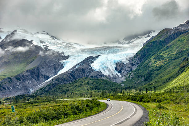 Worthington Glacier - Prince William Sound - Alaska A view of the Worthington Glacier on Prince William Sound, near Valdez, Alaska Worthington stock pictures, royalty-free photos & images