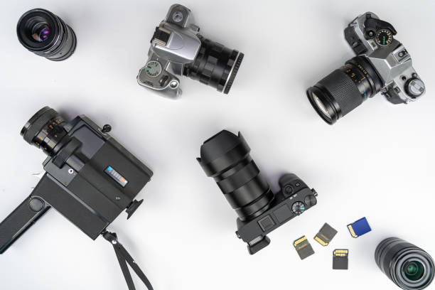 istock Studio Photography with computers, cameras, flashes and multiple lens 1070821640