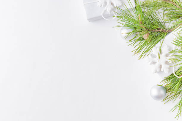 istock Holiday background with christmas branches 1070833068